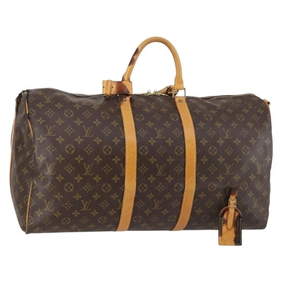 LOUIS VUITTON Monogram Keepall Bandouliere 55 Boston Bag M41414 LV Auth gh898 - Picture 1 of 16
